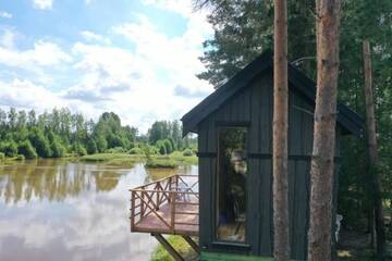 Фото номера Дом с 1 спальней Дома для отпуска Dragon house in the tree! Jacuzzi, Sauna , Apkure! г. Līči 77