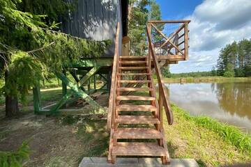 Фото номера Дом с 1 спальней Дома для отпуска Dragon house in the tree! Jacuzzi, Sauna , Apkure! г. Līči 45
