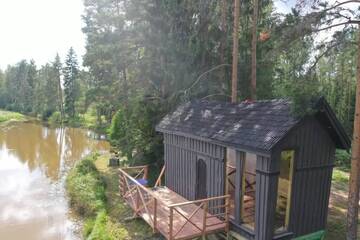 Фото номера Дом с 1 спальней Дома для отпуска Dragon house in the tree! Jacuzzi, Sauna , Apkure! г. Līči 44