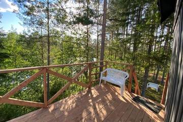 Фото номера Дом с 1 спальней Дома для отпуска Viking house in the tree! Jacuzzi, Sauna, Apkure! г. Līči 71