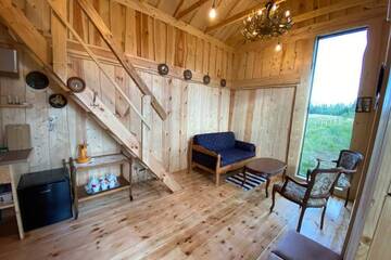 Фото номера Дом с 1 спальней Дома для отпуска Viking house in the tree! Jacuzzi, Sauna, Apkure! г. Līči 46