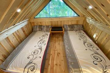 Фото номера Дом с 1 спальней Дома для отпуска Viking house in the tree! Jacuzzi, Sauna, Apkure! г. Līči 25